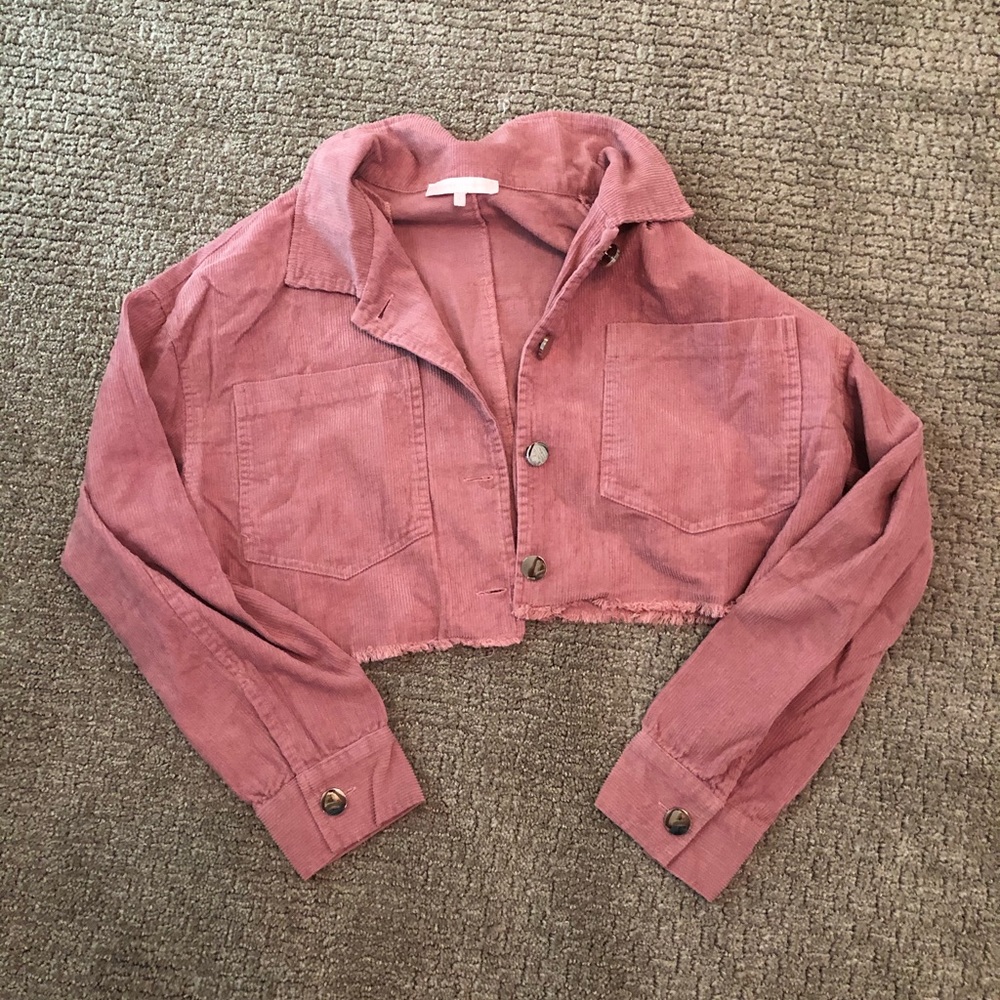 Pink cropped jacket !!